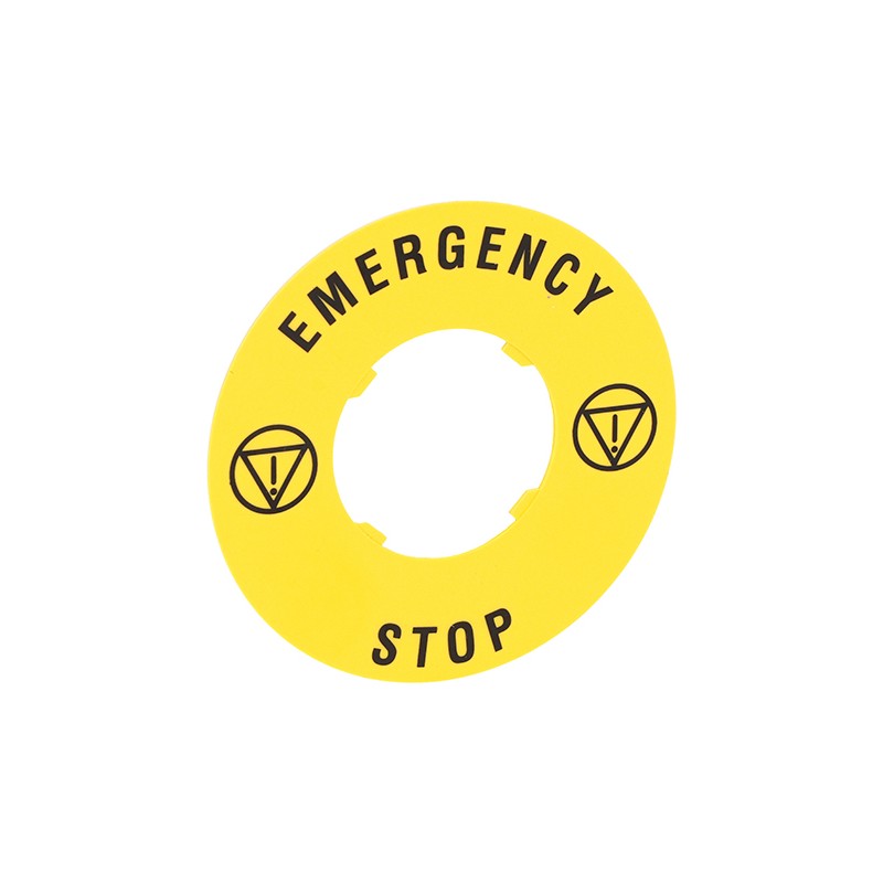 1 pcs - Lovato LPXAU Series Yellow Push Button Head Cap, Push Emergency Stop Actuation, 28.5mm Cutout