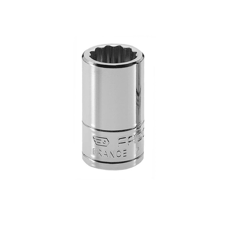1 pcs - Facom 1/4 in Drive 9/32in Standard Socket, 12 point, 22 mm Overall Length