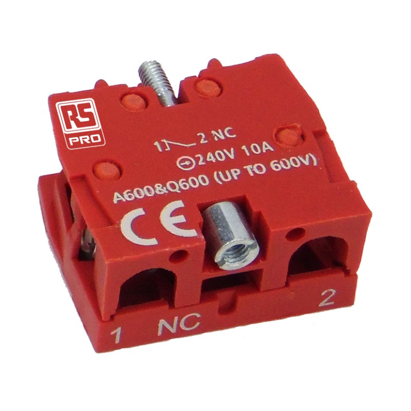 1 pcs - RS PRO Contact Block, 500V, 1NC