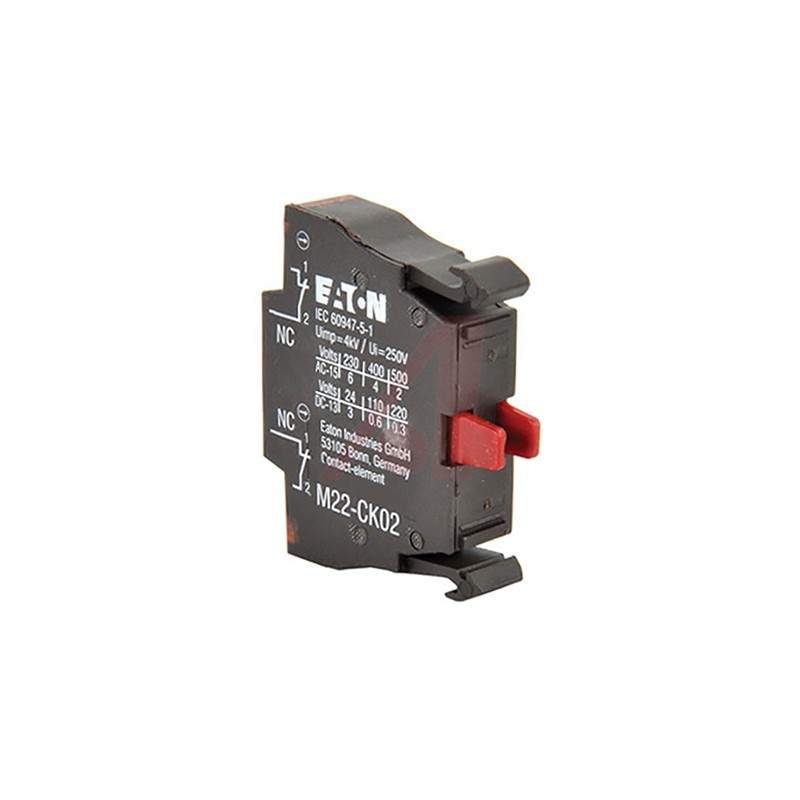 1 pcs - Eaton RMQ Titan M22 Series Contact Block for Use with NZM1, 220 V dc, 230V ac, 2NC