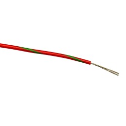1 Reel of 100 M - RS PRO Green/Red 0.22 mm² Hook Up Wire, 7/0.2 mm, 100m, PVC Insulation