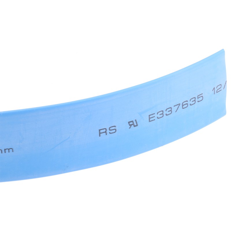 1 Reel of 4 M - RS PRO Heat Shrink Tubing, Blue 12mm Sleeve Dia. x 4m Length 3:1 Ratio