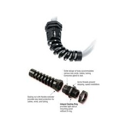 1 pcs : M4396 - Cable Glands, Strain Reliefs & Cord Grips FLEX RLTCG M12 BLK w/ M9130