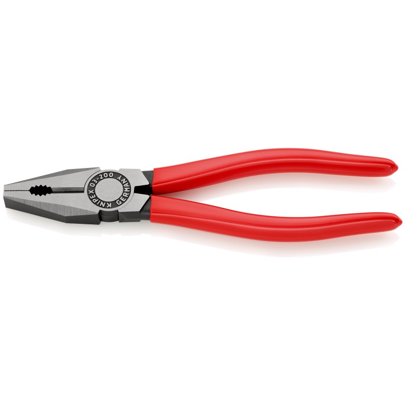 1 pcs - Knipex Combination Pliers, 200 mm Overall, Straight Tip