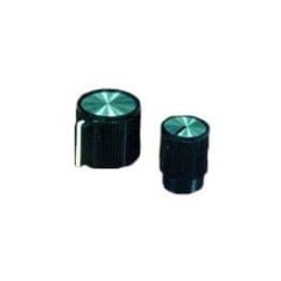 10 pcs : 41004-4B1/4 - Knobs & Dials Blk Phen 1/4' shft Line Indicatr Ribbd