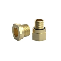 1 pcs - Peppers Adapter, Cable Conduit Fitting, 1/2 NPT in, 20 mm, Brass, Brass