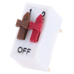 1 pcs - ERG 2 Way Through Hole DIP Switch SPST