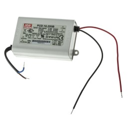 1 pcs - MEAN WELL LED Driver, 24 - 48V Output, 16.8W Output, 350mA Output, Constant Current Dimmable