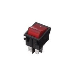 10 pcs : WRG32F2FBRLN - Rocker Switches DPST ON-OFF RED 16A ILLUMINATED 'O -'