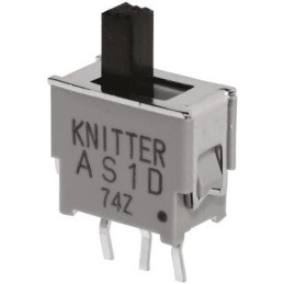 1 pcs - KNITTER-SWITCH PCB Slide Switch DPDT Latching 50 mA@ 48 V dc Slide