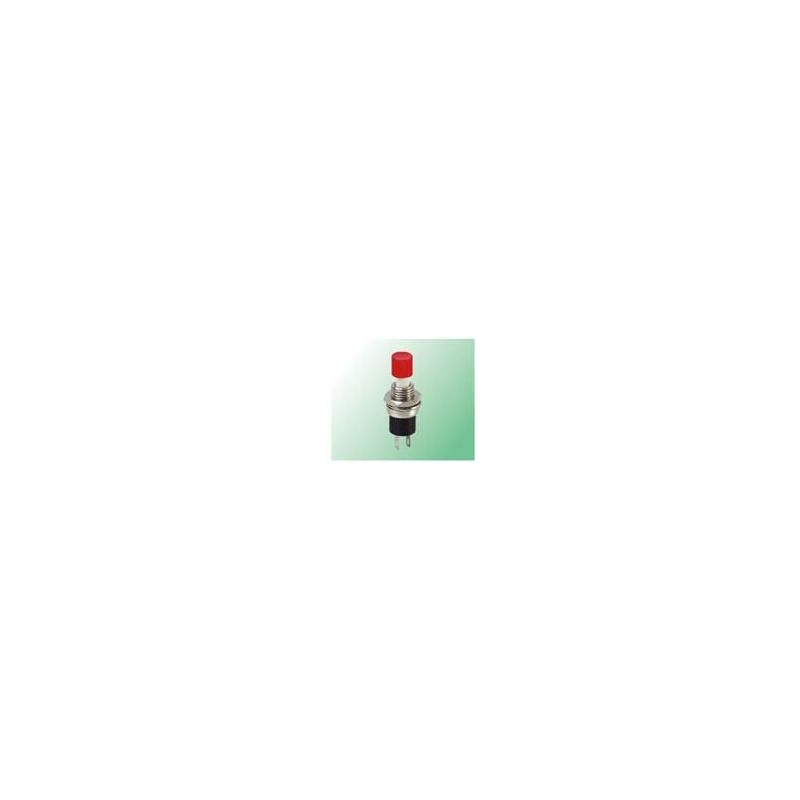 1 pcs : R13-24A-05-BR - Pushbutton Switches SPST OFF-(ON) RED