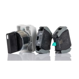 1 pcs - RS PRO Short Lever Selector Switch - (2NO) 22.5mm Cutout Diameter 3 Positions