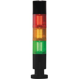 1 pcs - RS PRO Red/Green/Amber Buzzer Signal Tower, 3 Lights, 24 V, Screw Mount