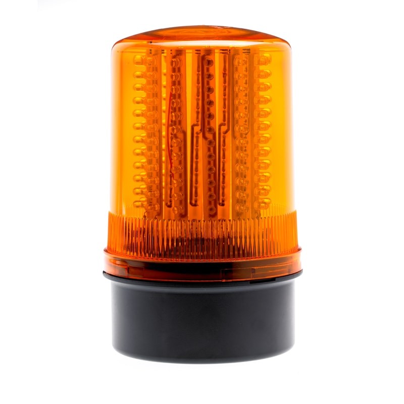 1 pcs - Moflash LED200 Series Amber Multiple Effect Beacon, 70 - 265 V ac, 90 - 370 V dc, Box Mount, Surface