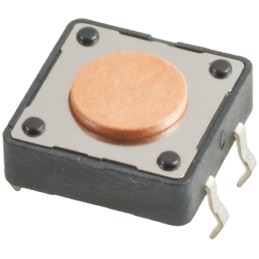 1 pcs - Pink Button Tactile Switch, SPST 50 mA @ 12 V dc 0.8mm Through Hole