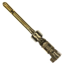 100 pcs - Norcomp, 170 Series, size 20 Male Crimp D-sub Connector Contact, Gold Pin, 24 - 18