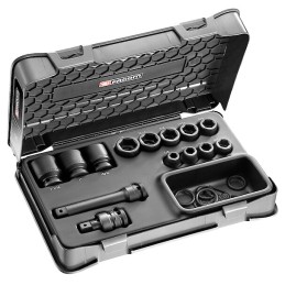 1 pcs - Facom 14-Piece Imperial 1/2 in Impact Socket Set , 6 point