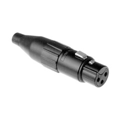 1 pcs - Amphenol Audio Cable Mount XLR Connector, Female, IP40, 133 V, 3 Way, Silver Plating