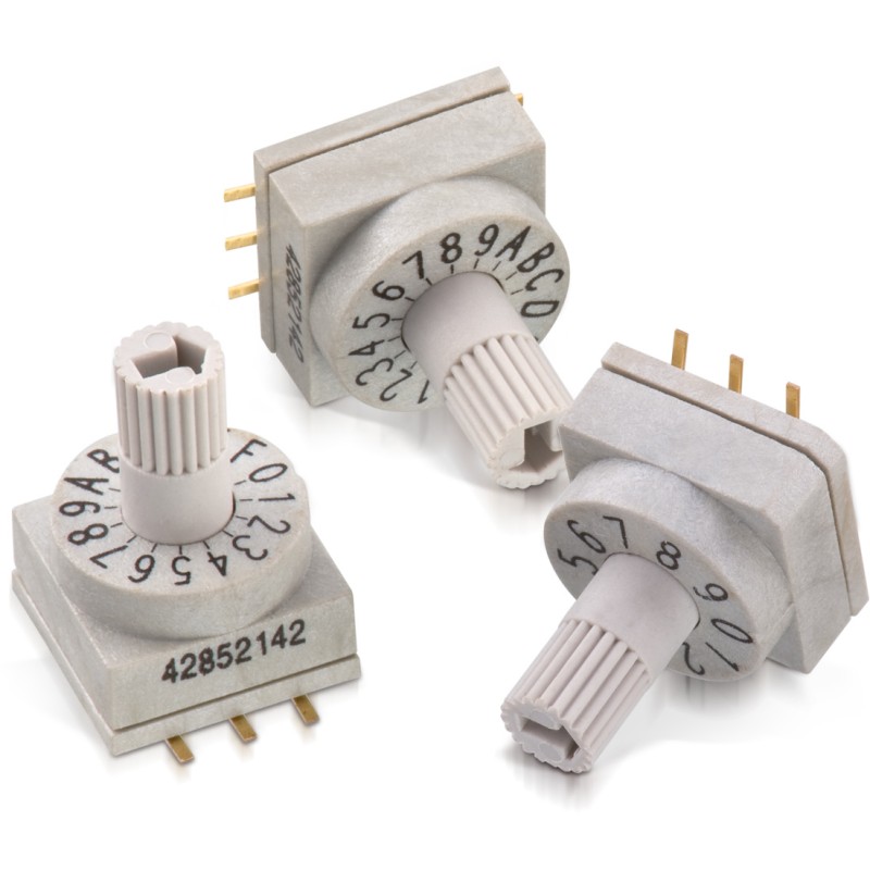 1 pcs - Wurth Elektronik WS-ROSV, 10 Position, BCD Rotary Switch, 150mA, SMT