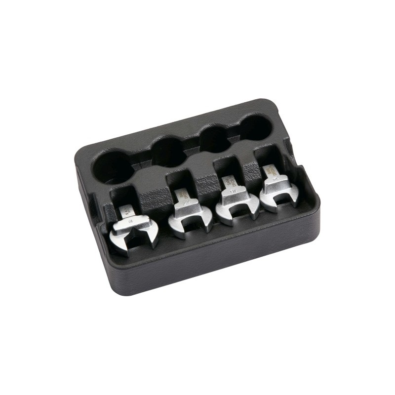 1 pcs - SAM DMC Series Open Ended Insert Spanner Head, 14 - 19 mm, 9 x 12mm Insert, Chrome Finish