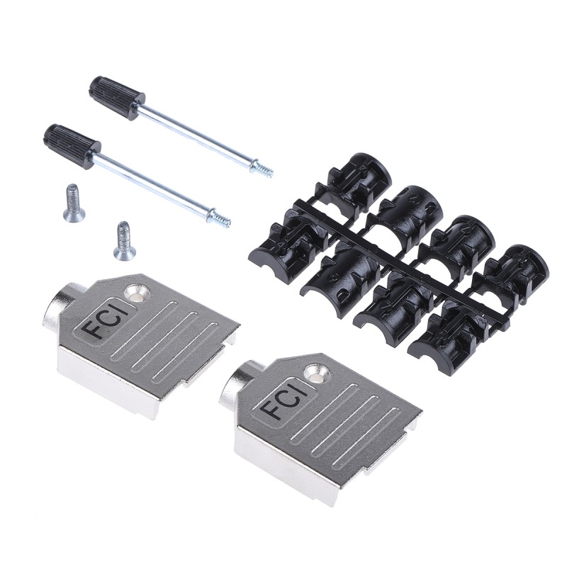 100 pcs - Amphenol ICC 8655MH Series Die Cast Zinc D Sub Backshell, 9 Way, Strain Relief