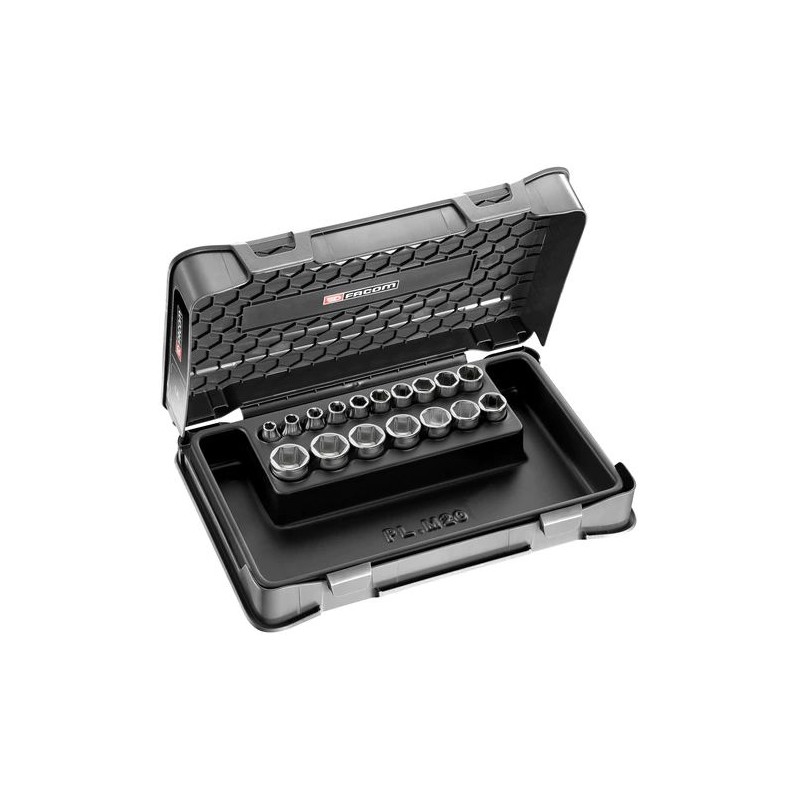 1 pcs - Facom 17-Piece Metric 3/8 in Standard Socket Set , 6 point