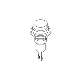 1 pcs : 104-0043-EVX - Pushbutton Switches BLACK OFF-(ON)