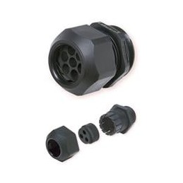 10 pcs : M3234GAN - Cable Glands, Strain Reliefs & Cord Grips LTCG 3/4 NPT BLK 2-7.4mm HOLES