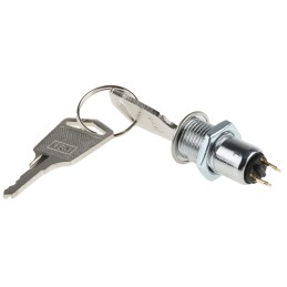 1 pcs - Key Switch, SPST, 500 mA @ 24 V 2-Way Common, Flat-Key