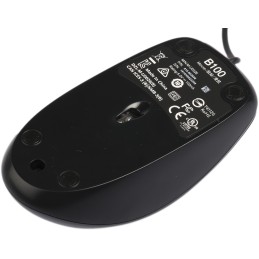 1 pcs - Logitech B100 3 Button Wired Optical Mouse Black