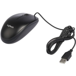 1 pcs - Logitech B100 3 Button Wired Optical Mouse Black