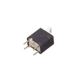 10 pcs : CF-LD-1DC-AW2W - Rocker Switches SPDT, ON-ON, white lever, straight PC terminals, 0.4VA @ 28V AC/DC