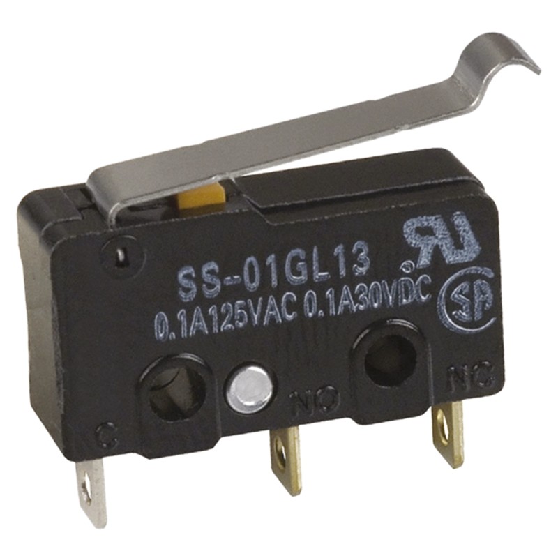 1 pcs - Omron Simulated Roller Lever Micro Switch, Solder Terminal, 10.1 A @ 250 V ac, SPDT, IP40