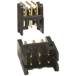 5 pcs - Hirose DF11 Series Right Angle Through Hole PCB Header, 6 Contact(s), 2.0mm Pitch, 2 Row(s), Shrouded