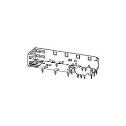 10 pcs : 74737-0012 - I/O Connectors SFP 1X1 CAGE PFIT .090 LEGS