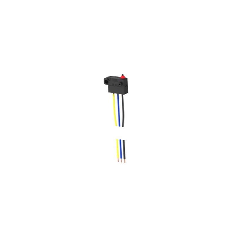 1 pcs - TE Connectivity Pin Plunger Snap Action Micro Switch, Pre-wired Terminal, 3A at 125VAC, SPDT, IP67