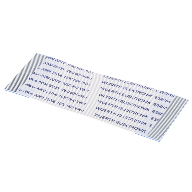 5 pcs - Wurth Elektronik 6876 Series FFC Ribbon Cable, 40-Way, 0.5mm Pitch, 50mm Length