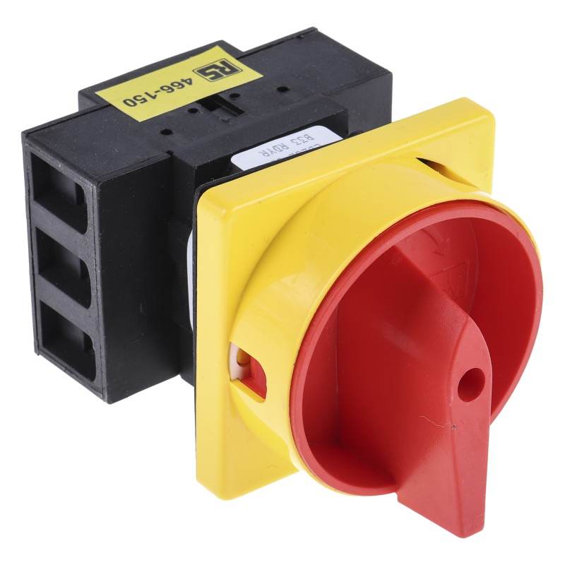 1 pcs - RS PRO 3P Pole Panel Mount Isolator Switch - 32A Maximum Current, 11kW Power Rating, IP65