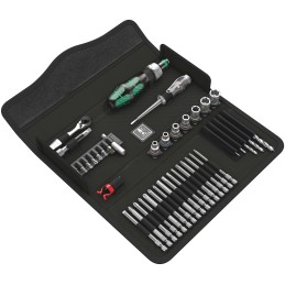 1 pcs - Wera 41 Piece Kraftform Kompakt H 1 Woodcraft Tool Kit with Pouch