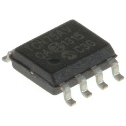 5 pcs - Microchip Temperature Converter, Digital Output, Surface Mount, Serial-I2C, SMBus, ±1°C, 8 Pins