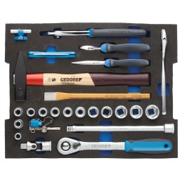 1 pcs - Gedore 58 Piece Engineers Tool Kit with Case, VDE Approved