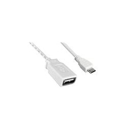 10 pcs : 3021070-005M - USB Cables / IEEE 1394 Cables USB 2.0 F TO M STRAT 0.5M CORD WHITE