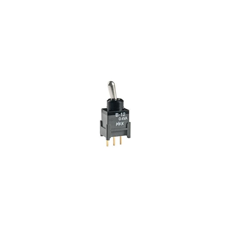 1 pcs : B12JP - Toggle Switches SPDT ON-ON .248 BAT STRT PC .4VA