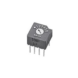 1 pcs : SS-10-16NPE - Rotary Switches dip rotary selector 1 pole,6 cont.,non-short,top adj