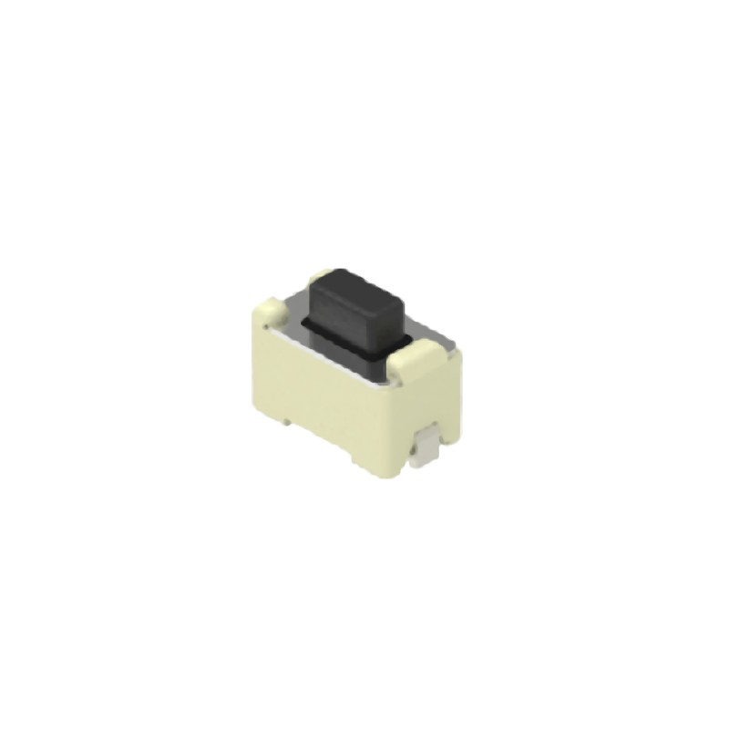 10 pcs - Black Button Tactile Switch, SPST 50 mA 1.5mm Surface Mount