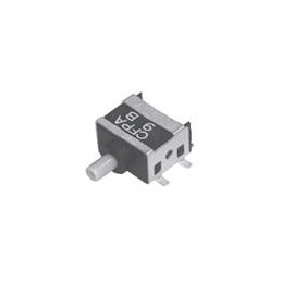 1 pcs : CFPA-1FB4-A2T - Pushbutton Switches SPDT, ON-(ON), pushbutton, right angle gull wing SMD terminals, 0.4VA @ 28V DC, T&R 