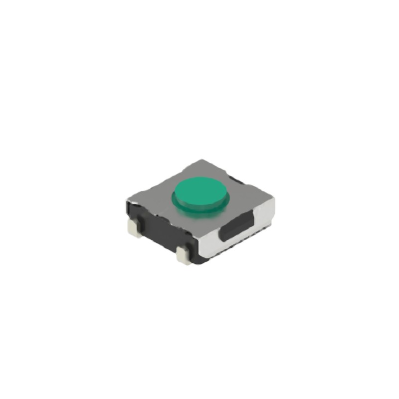 10 pcs - Green Button Tactile Switch, SPST 50 mA 0.5mm Surface Mount