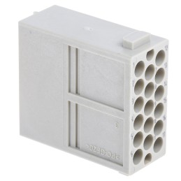 2 pcs - HARTING Contact Insert, 10A, Male, Han-Modular Series, 17 Contacts