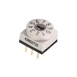 1 pcs : 428527320916 - Rotary Switches WS-ROTV IP67 16Pos Gold Round 150mA