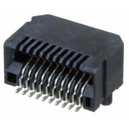 2 pcs - Samtec MECT Series Vertical Edge Connector, 10-Contacts, 0.88 Pitch, 2-Row